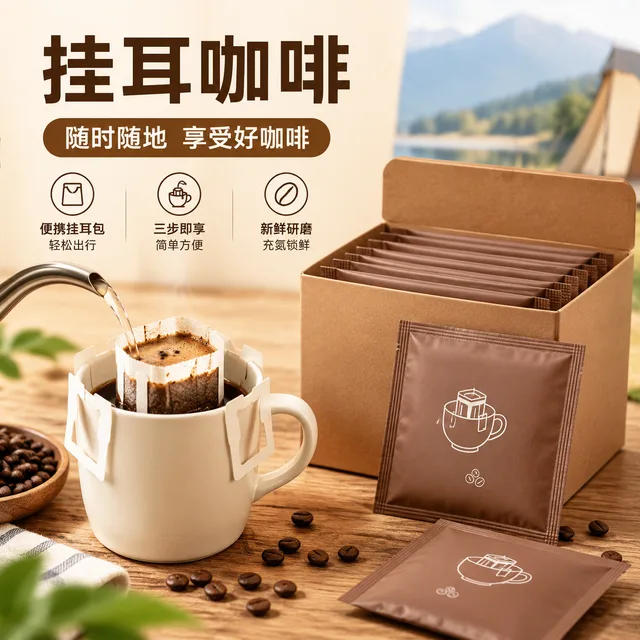 电商套图 · 挂耳咖啡 · 随时手冲