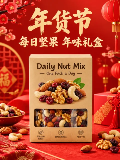 大促海报 · 年货节坚果