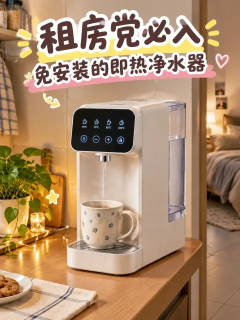 小红书笔记 · 租房也能装的台式净水器